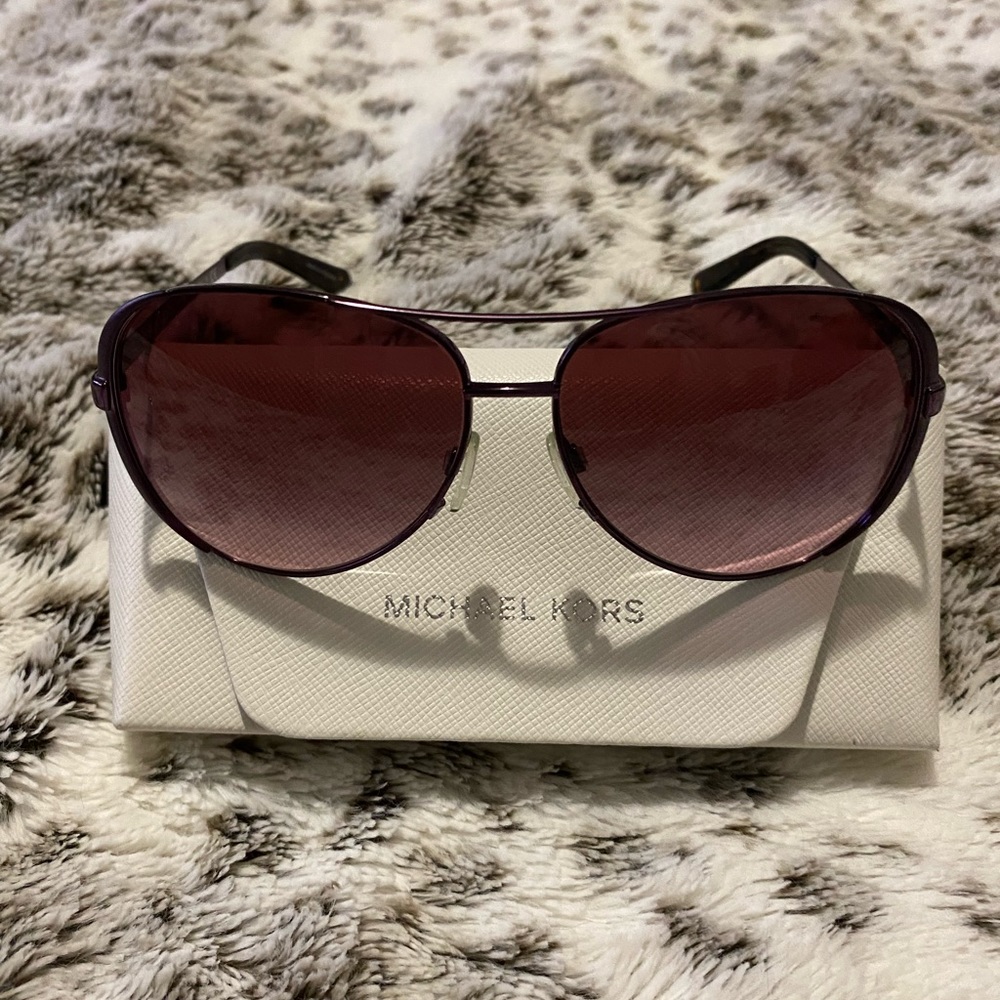 Michael Kors- Aviator Sunglasses- Plum